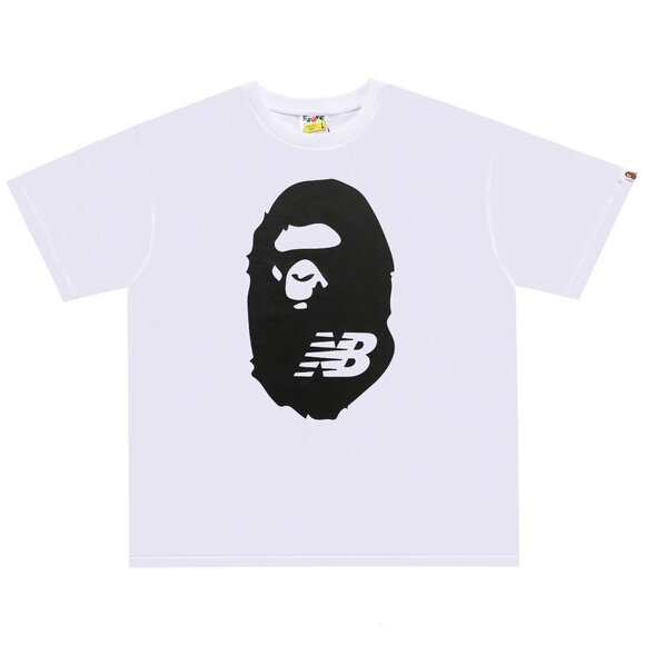 BAPE x New Balance Ape Head T-shirt WhiteA Bathing Ape